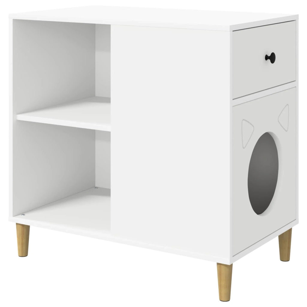 Casa per Gatti Bianco 72 x 42.5 x 70 cm Legno multistrato