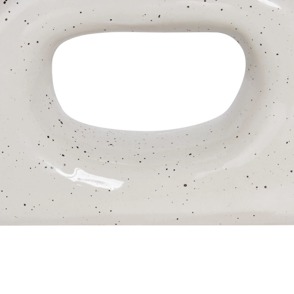 Vaso per fiori Gres bianco Decorazione per interni Pezzo Design moderno Impermeabile