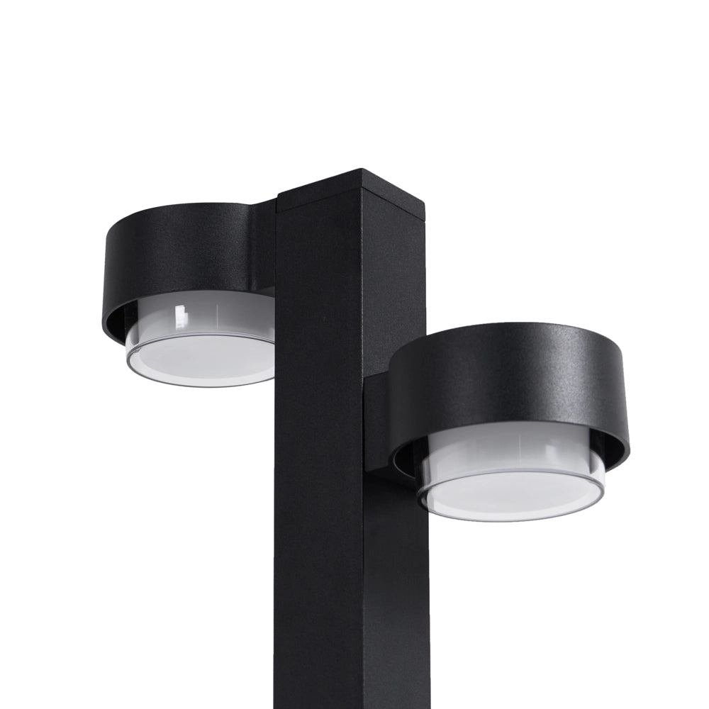 Lampada da giardino a paletto in alluminio nero, 60 cm, LED, per vialetti, illuminazione da esterno, design moderno