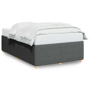 Letto matrimoniale | Letto per adulti | Giroletto senza Materasso Grigio Scuro 120x190 cm in Tessuto