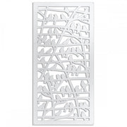 BIRDS - Pannello in PVC traforato - Parasole Colore: bianco, Misura: 73x148 cm