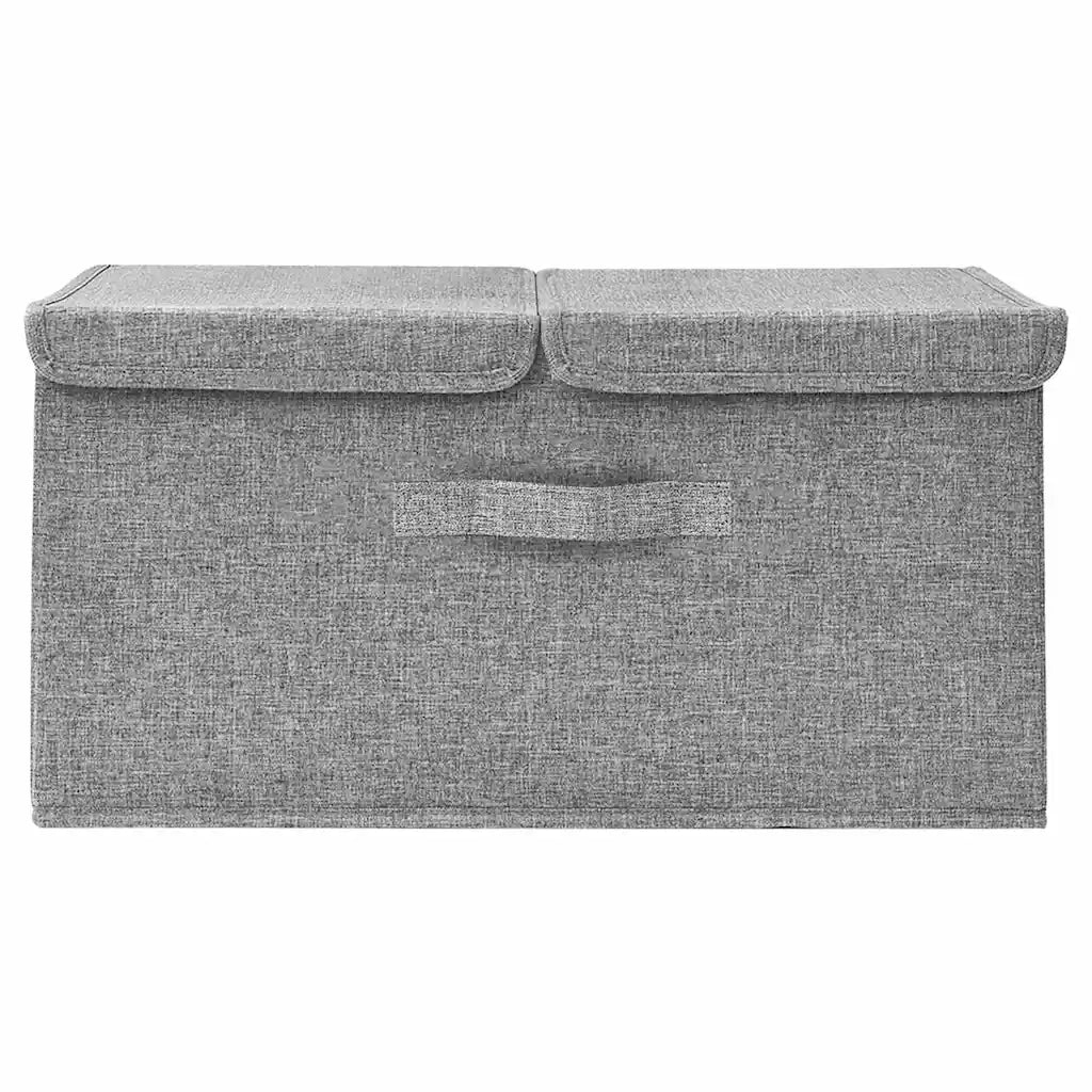 Scatola Portaoggetti in Tessuto 50x30x25 cm Grigio 332914