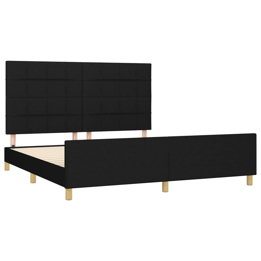 Giroletto senza Materasso Nero 160x200 cm in Tessuto 3125067