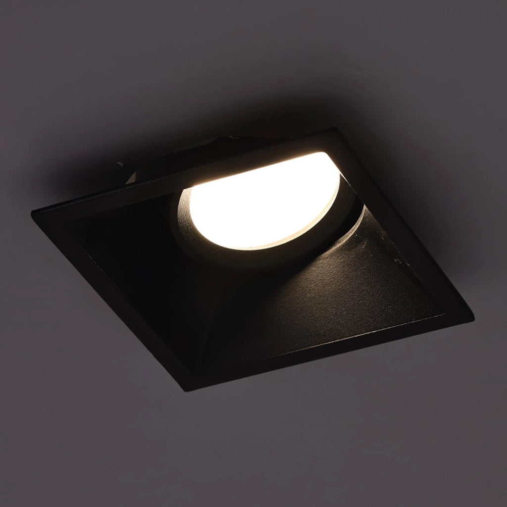 Faretto incasso soffitto quadrato nero GU10 Milagro MLOS7242
