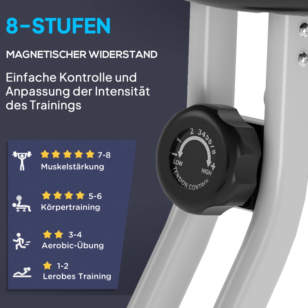 Ciclismo trainer magnetico ¨C zephmum ¨C Nero+Grigio 8 livelli regolabile