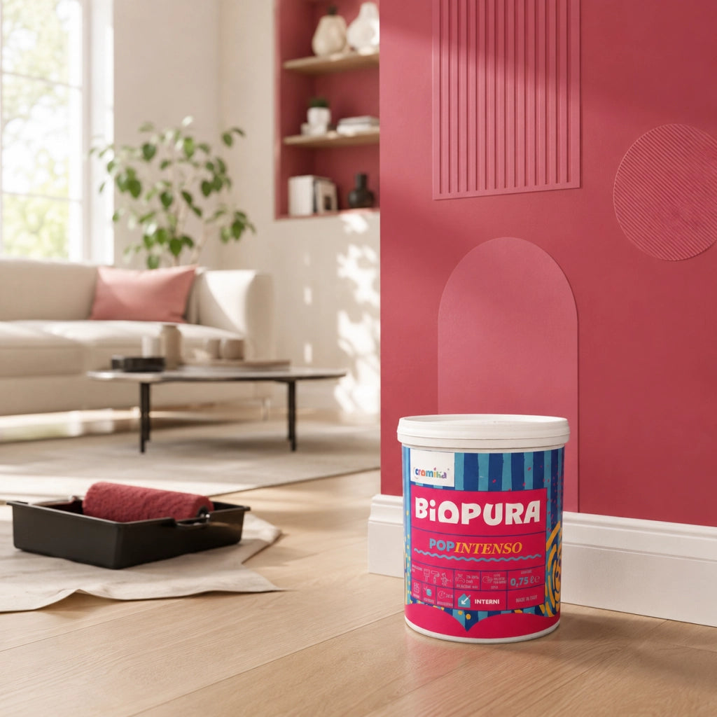 Popintenso palestra e decori interni pittura murale lavabile e coprente cromika *** formato 0,750 lt, colore- anguria...