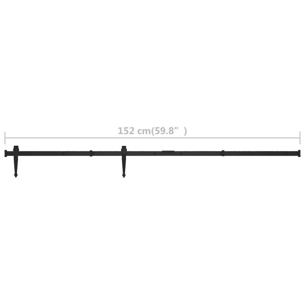 Kit Mini Porta Scorrevole Stalla in Acciaio al Carbonio 152 cm cod mxl 68365