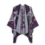 Sciarpa/stola da donna, elegante mantellina calda con spacco