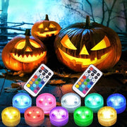 Illuminazione di Halloween - Decorazione di Halloween - Sostituzione di lumine per zucche - 10 pezzi