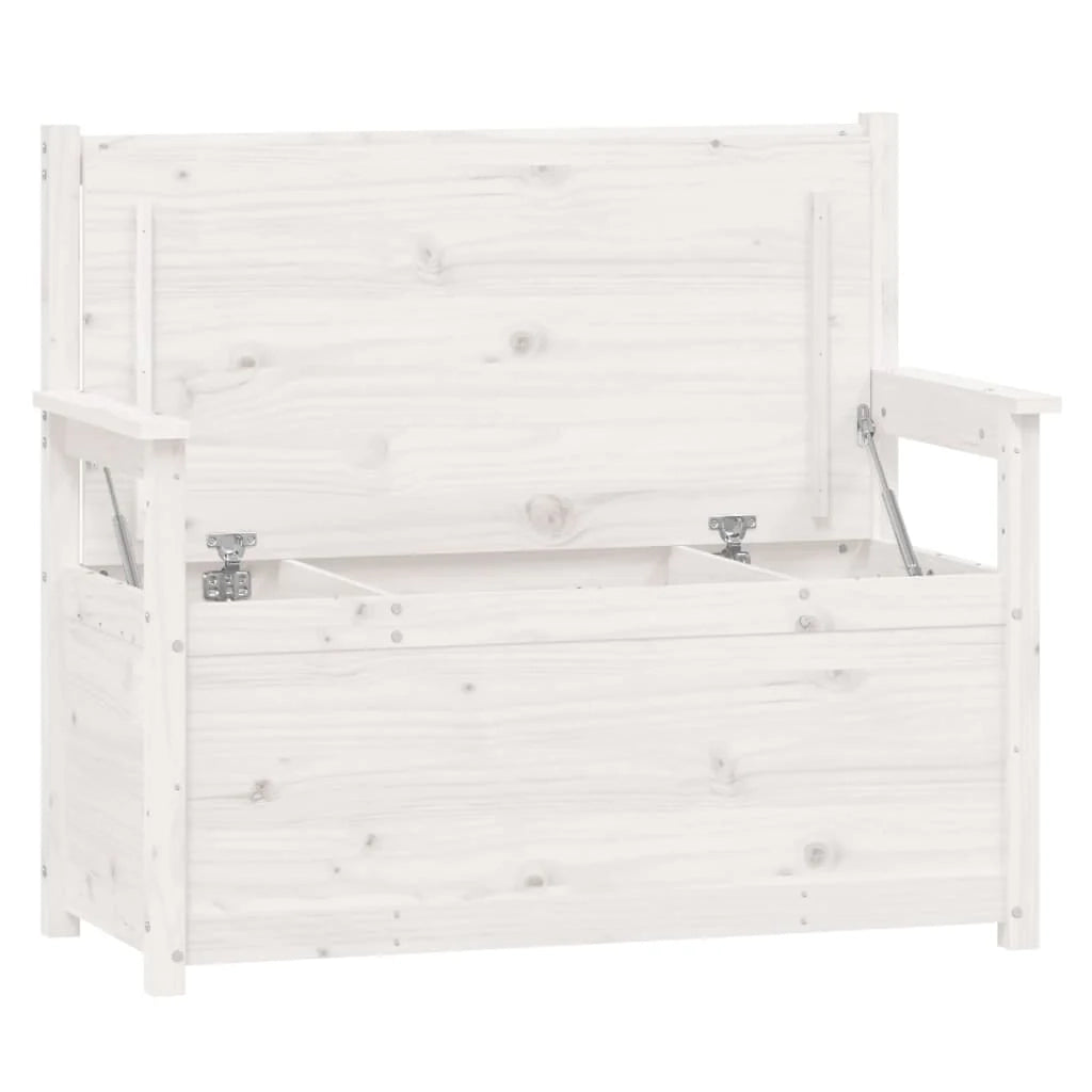 Panca 112,5 x 51,5 x 96,5 cm legno di pino massiccio bianco 02_0010518