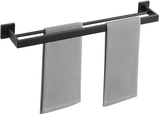 Sostegno asciugamano da parete in acciaio inossidabile 70cm con doppio sostegno per asciugamani per bagno e cucina
