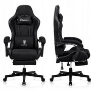 Sedia Gaming DOWINX Nera con Molle Insacchettate; Poggiapiedi e Schienale 90°-135°