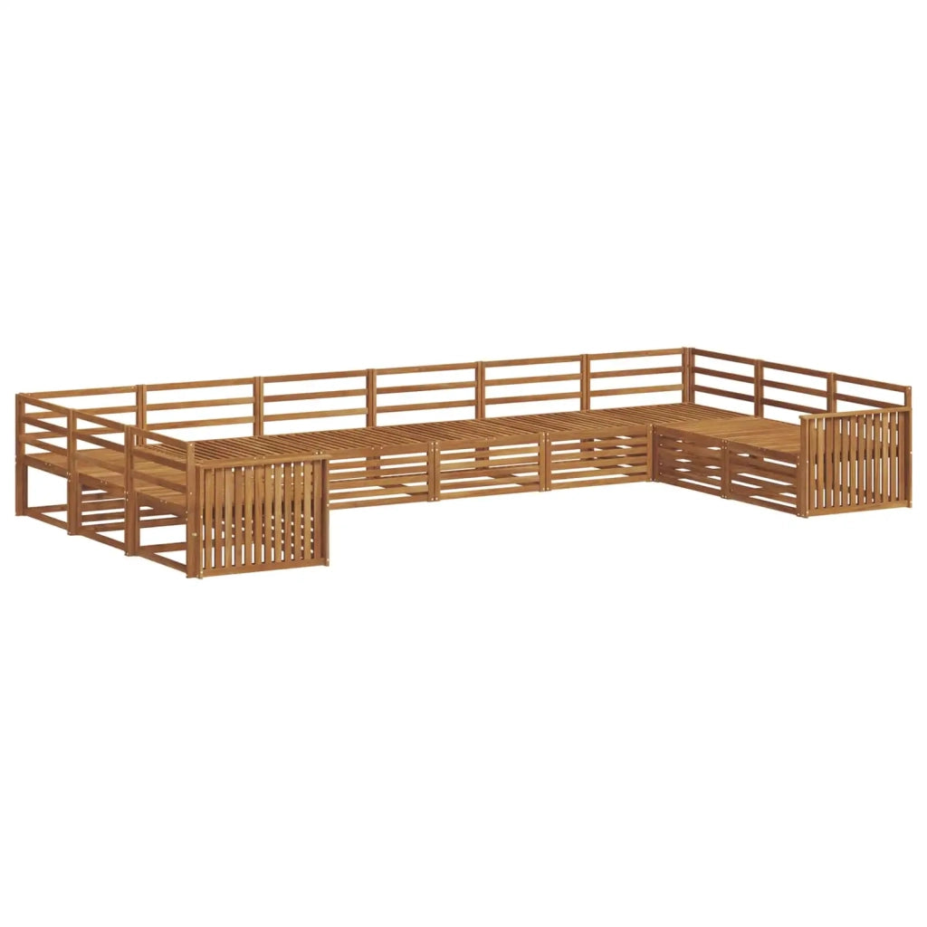 Set divani 10 pcs Naturale Legno di Acacia Massello