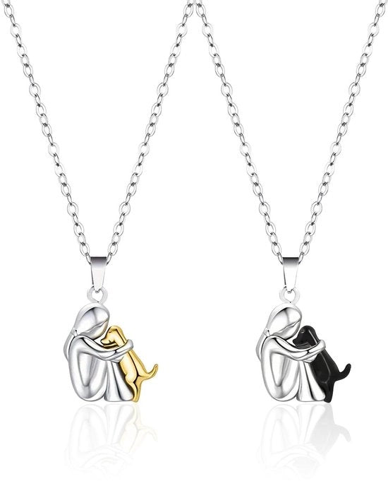 Anello da pendente a forma di cuore con catenina zincata - 42cm + 5cm - Accessorio da gioielleria