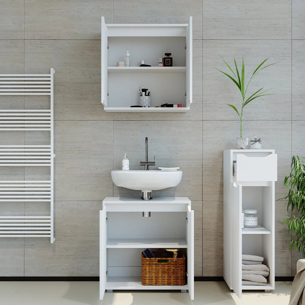 Vicco Set mobili bagno Bianco 3 parti