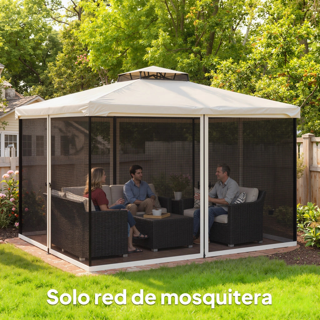 Pannelli Laterali per Carpa da Giardino ¨C zephmum ¨C Grigio 3.4x2 cm