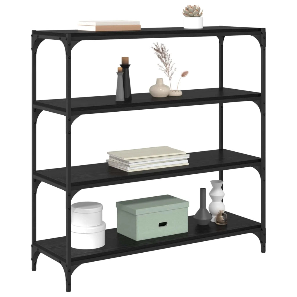 Armadio per Libri Rovere Nero 100 x 33 x 100 cm