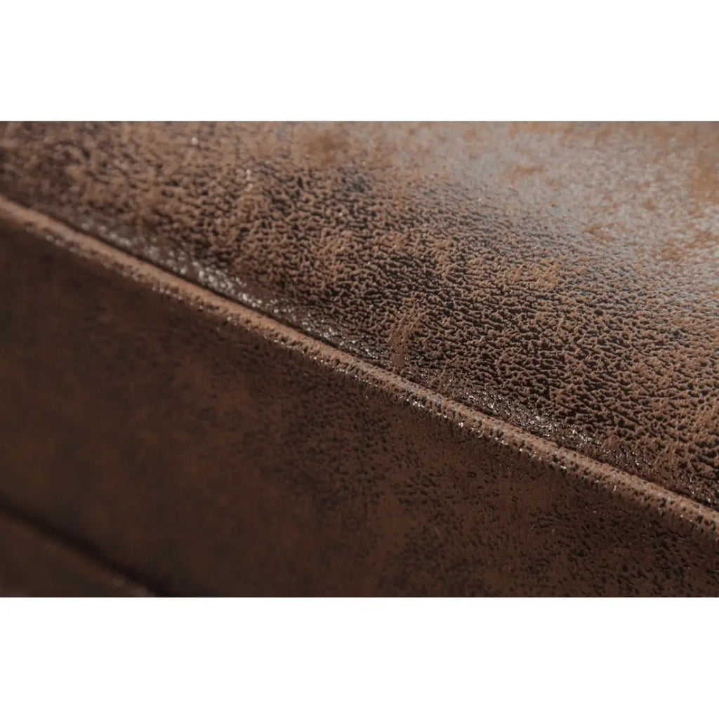 Divano ad angolo EDGAR – Marrone cioccolato – 4 posti – Angolo destro stile barocco