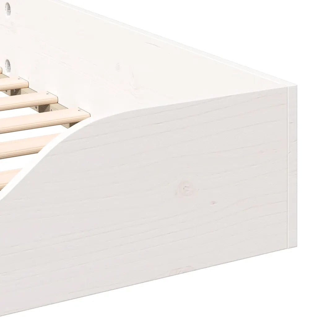 Struttura del letto Bianco 80 x 220 cm Pino massello 873410