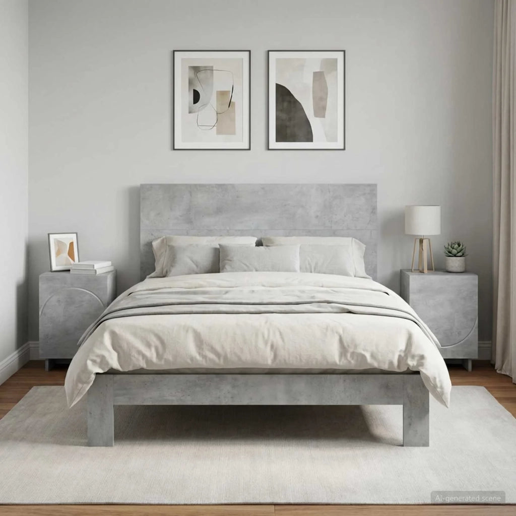 Armadio da Notte 2 pcs Grigio Cemento 33,5 x 34,5 x 50 cm 8011412
