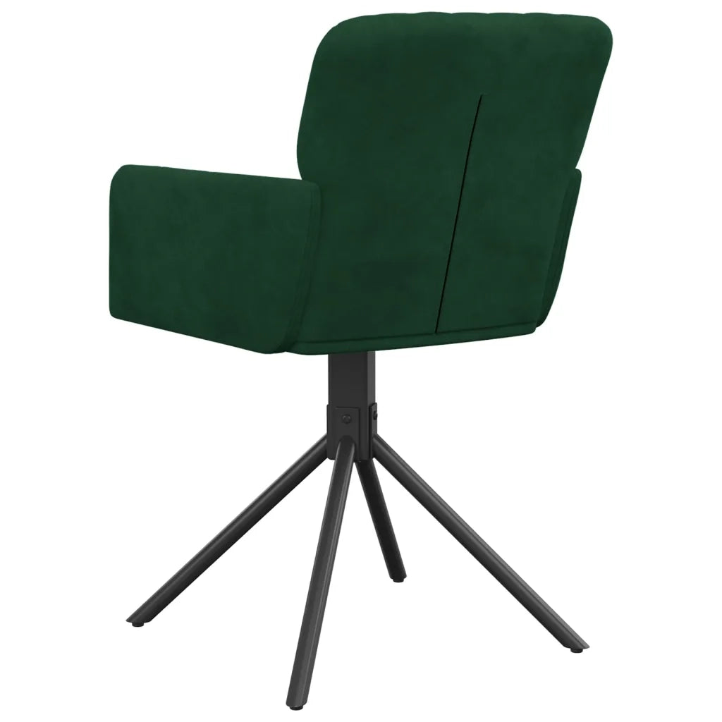 Sedie da Pranzo Girevoli 2 pz | Sedie da cucina Verde Scuro in Velluto