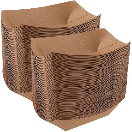 Composizione di snack in cartone - 100 pezzi - Ideale per feste - colore miele - finger food - imballaggio in carta riciclata - adatto per snack