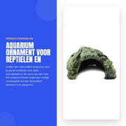 Decorazione per Acquario - Rifugio per Tartarughe - Vernice Ecológica - Aspetto Naturale - Area di Sosta Sicura - Decorazione per Acquario