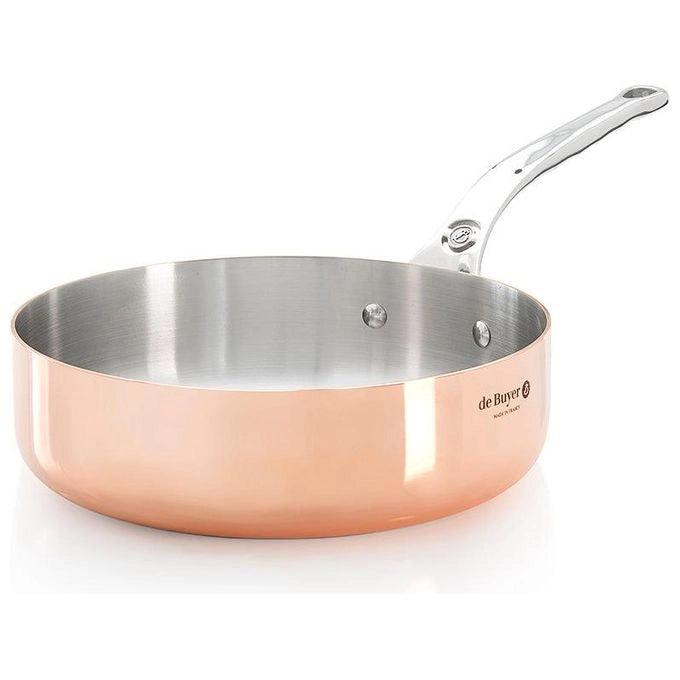De Buyer 6230.16 Prima Matera Padella per saute' in Rame e Acciaio 16 cm 0.95 L colore Beige