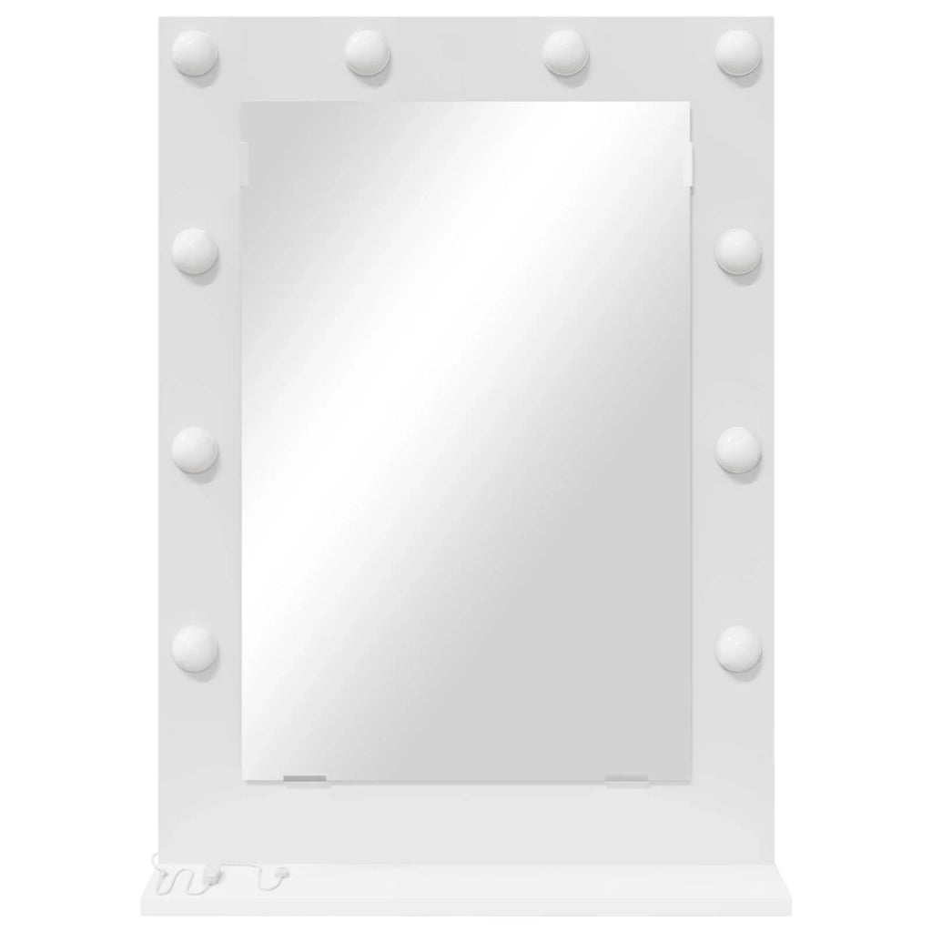 Specchio da Vanità Rettangolare Bianco 70 x 50 x 18 cm 868333