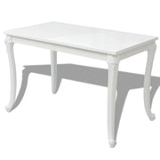 Tavolo da Pranzo | Tavolo da cucina 116x66x76 cm Bianco Lucido