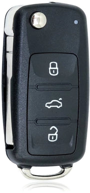 Sostituzione chiave per auto con 3 pulsanti - Chiave a molla - Sostituzione chiave per auto - Adatto per VW Golf, Jetta, Polo - Facile da installare elettronica