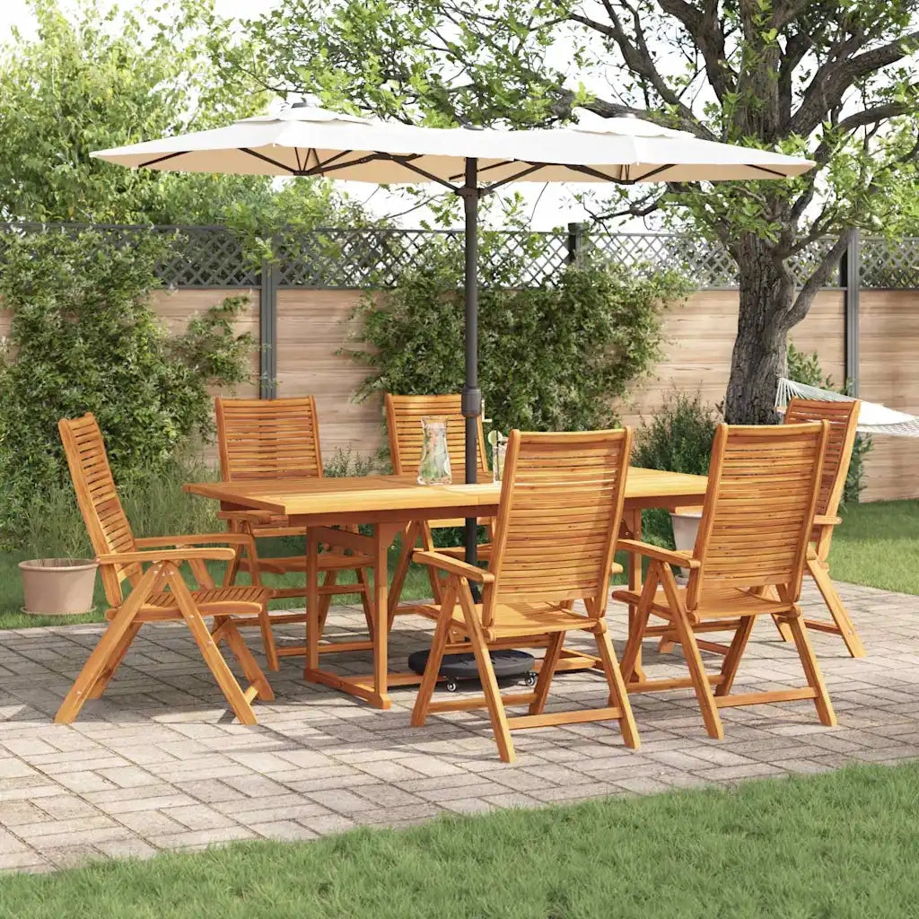 Set da Pranzo per Giardino 7 pcs Marrone 3375717