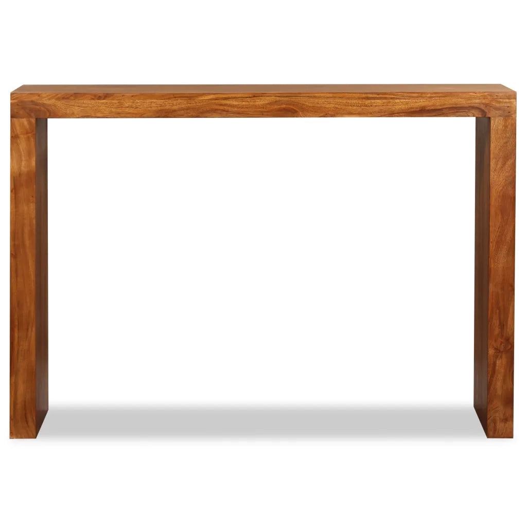 Tavolo Consolle in Legno Massello Finitura Ambra 110x40x76 cm 244671