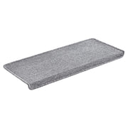 Set di 15 gradini rettangolari antiscivolo 65 x 24 cm con bordo grigio chiaro 03_0007608