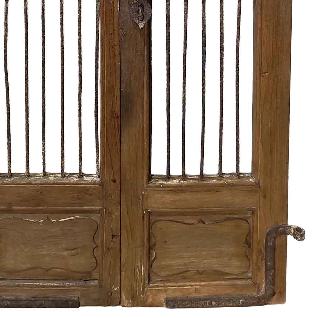 Porta artigianale in legno marrone 96x4x170h cm