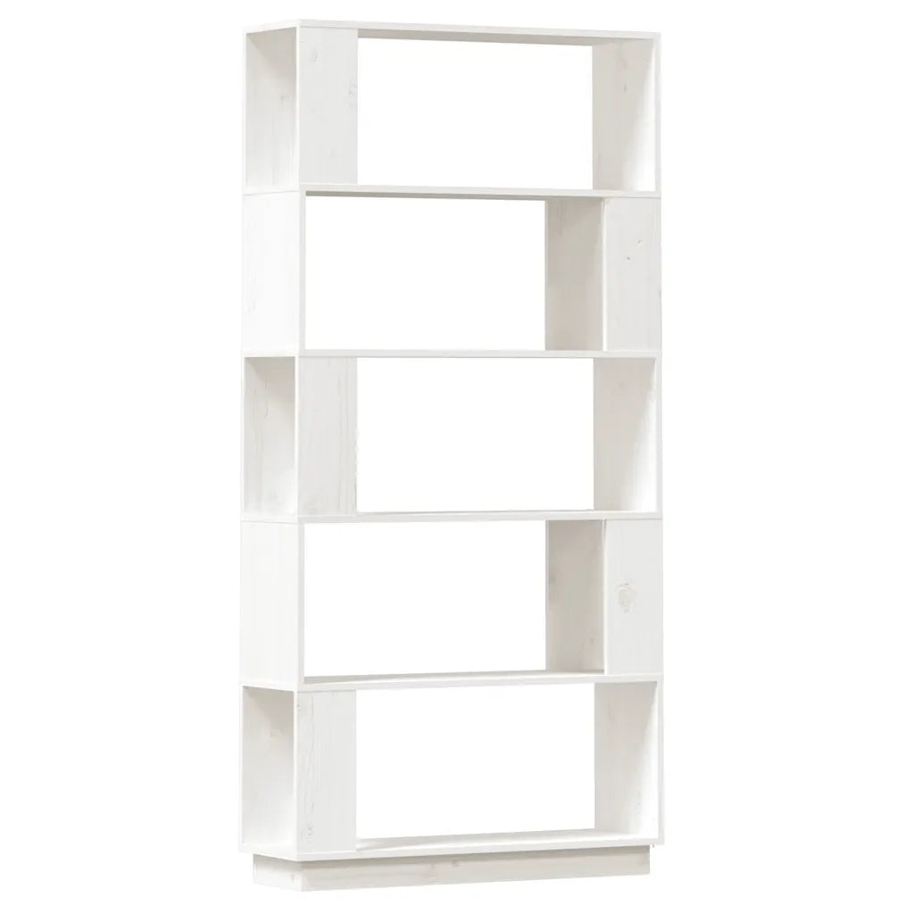 Libreria/Divisorio Bianco 80x25x163,5 cm Legno Massello di Pino 814065