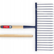 Rastrello per foglie KADAX con manico in legno, 170 cm, universale.