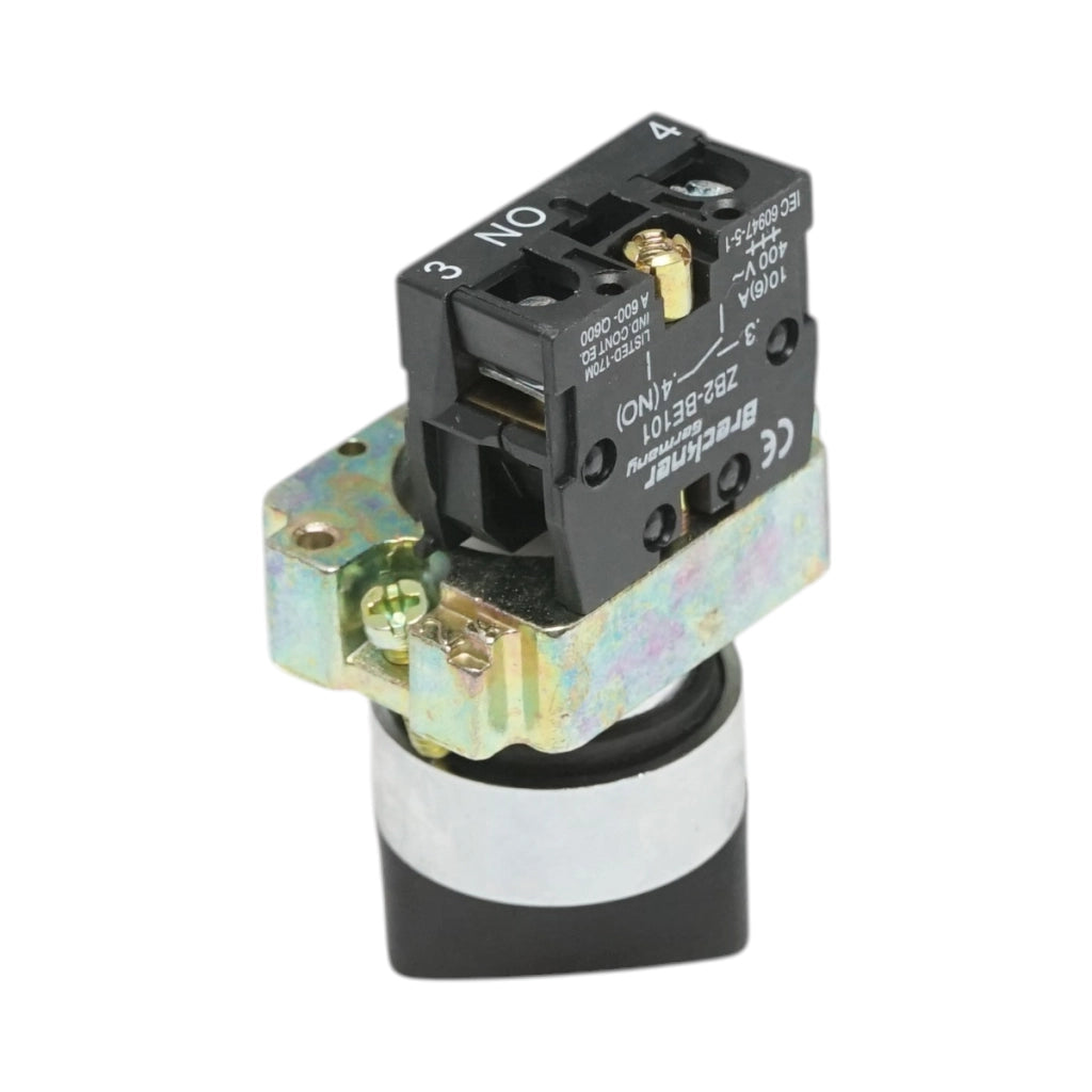 Selettore a 2 posizioni con ritenuta nero 1NO, 400V/10A, LAY5-BD21C Breckner Germany