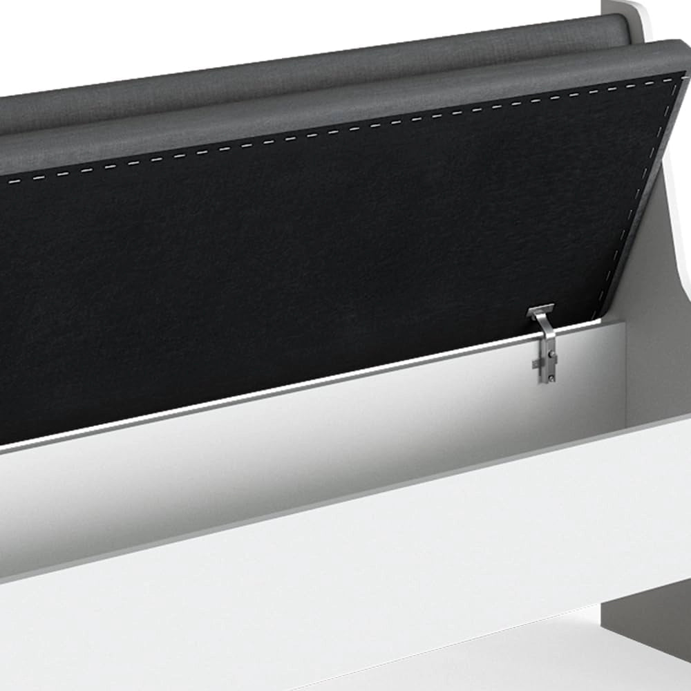 Vicco Panca ad angolo Roman, Bianco, 41.5 x 136.6 cm, adatto per soluzioni angolari salvaspazio nella zona pranzo