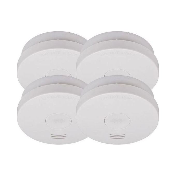 Brennenstuhl 1290050004 RM L 3100 Rilevatore di Fumo Wireless 85 dB batteria litio 10 anni 4 pezzi colore Bianco