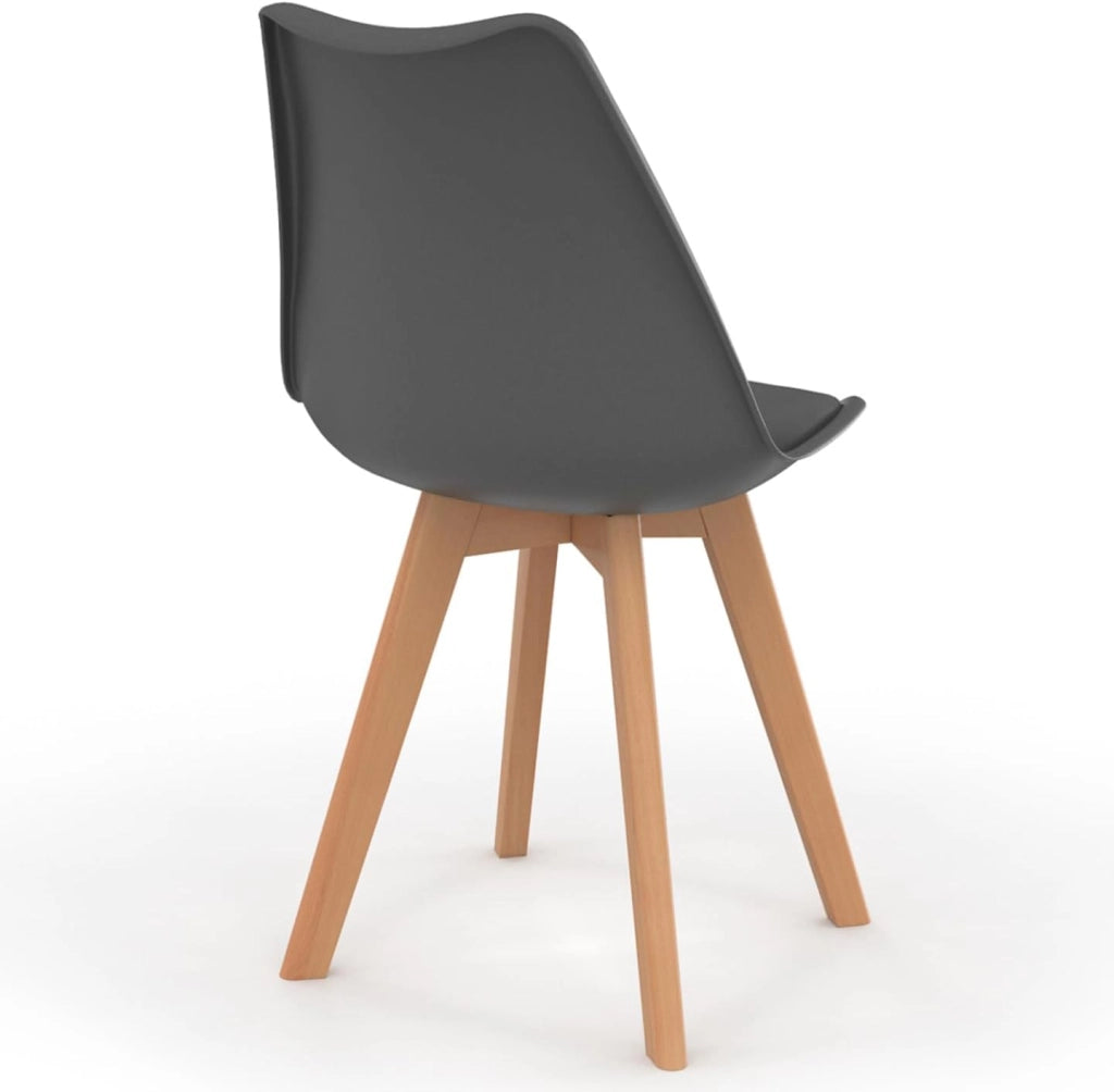 Set di 4 sedie da pranzo grigio scuro SARA