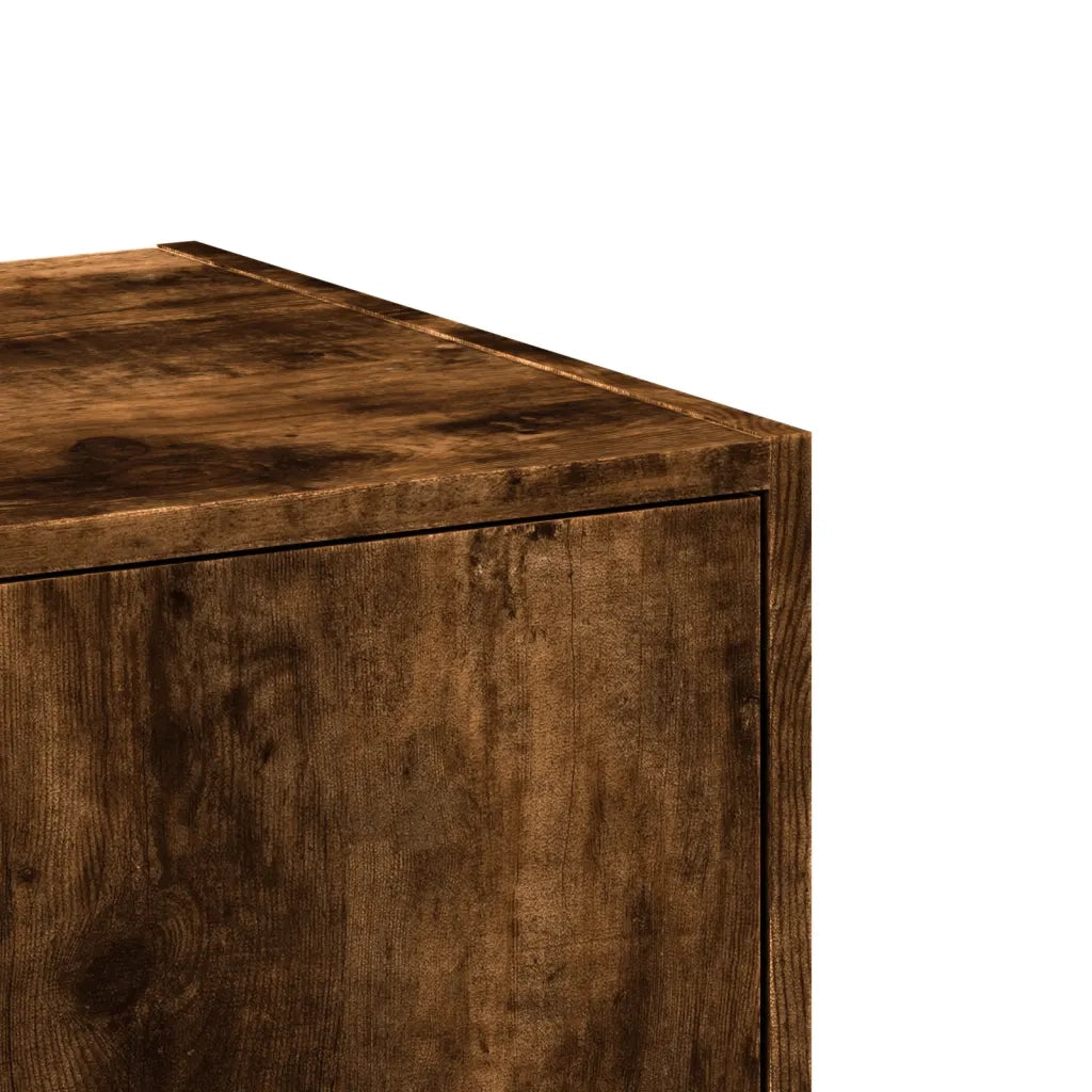 Mobiletto da farmacia multifunzionale contenitore 30 x 41 x 118 cm legno composito finitura rovere affumicato 02_0050614