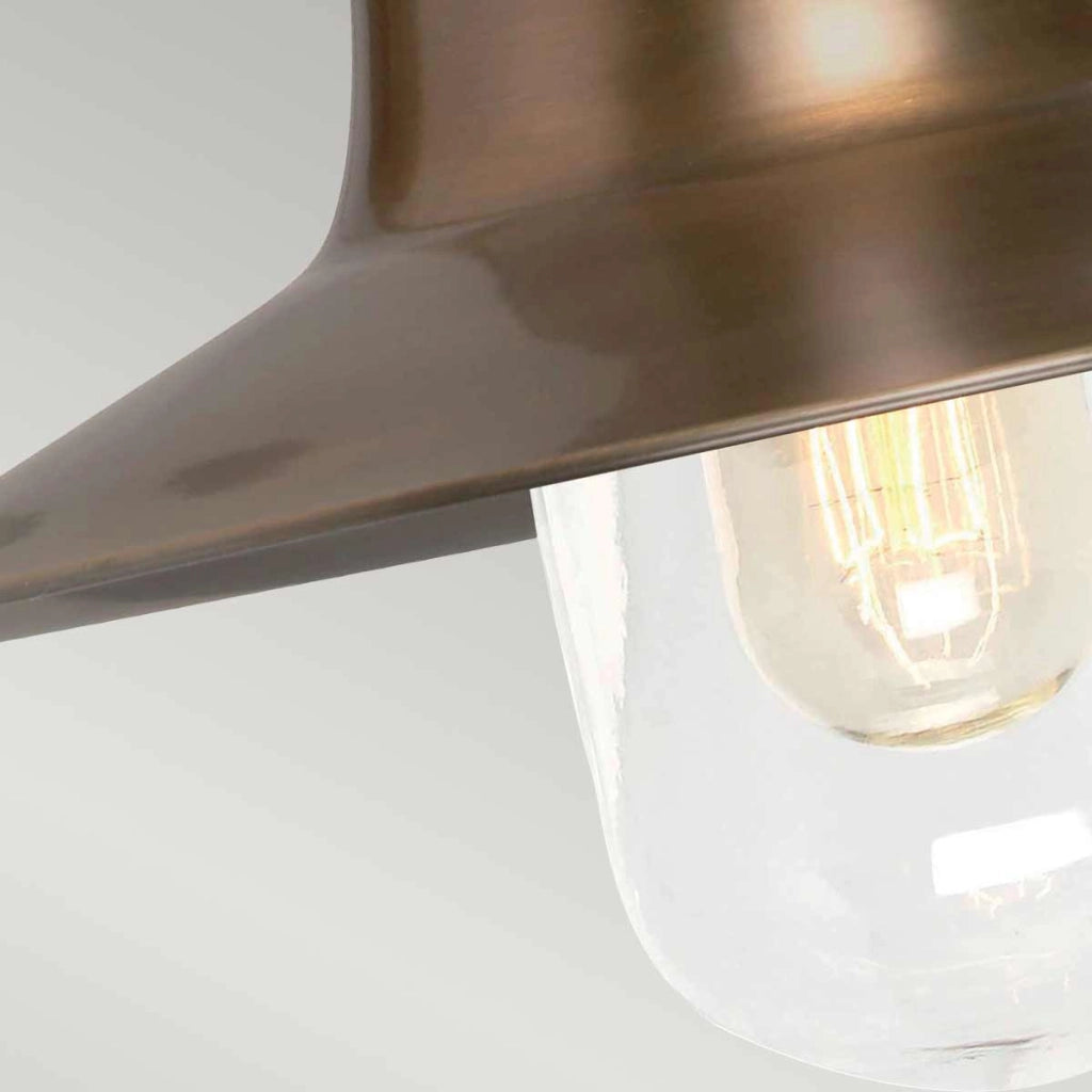 Applique esterna ottone anticato E27 60W Sheldon Elstead