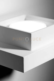 SIBARI applique da Parete 1 Luce in gesso bianco attacco GX53 16,5X13,5CM