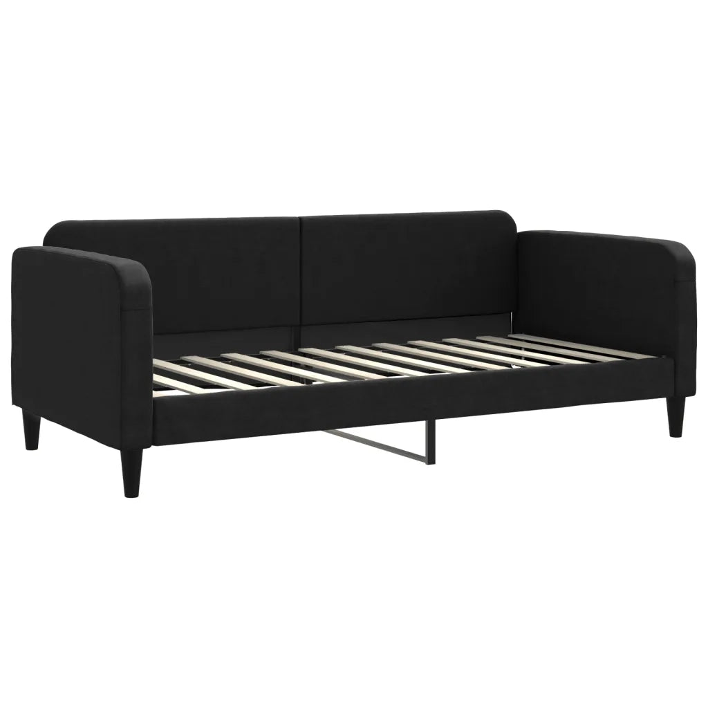 Letto da Giorno Nero 90x200 cm in Tessuto 354035