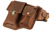 Borsa da uomo in pelle autentica - Borsa da uomo con portafoglio - Borsa da spalla casual - Borsa da uomo a tracolla - Borsa da uomo - Marrone