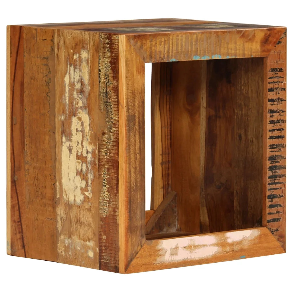 Sgabello in Legno Massello di Recupero 40x30x40 cm 246270