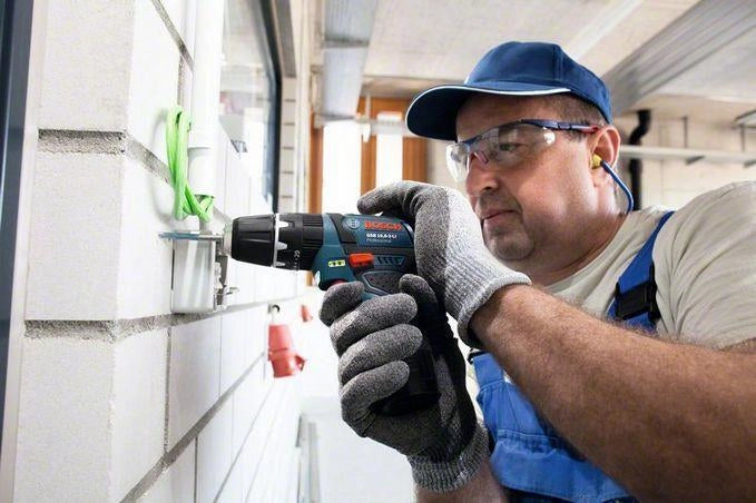 Bosch GSB 10,8-2-LI Professional Senza chiave Nero, Blu, Rosso
