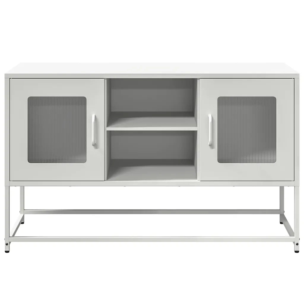 vidaXL Mobile TV Bianco 100,5x39x60,5 cm in Acciaio