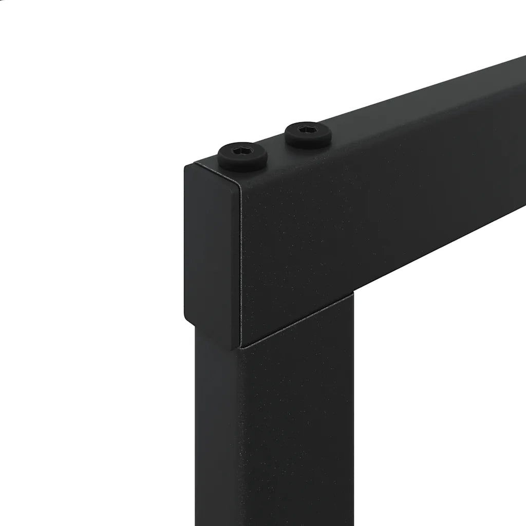 Rastrelliera per Legna da Ardere Nera 50x30x209 cm in Acciaio 4018468